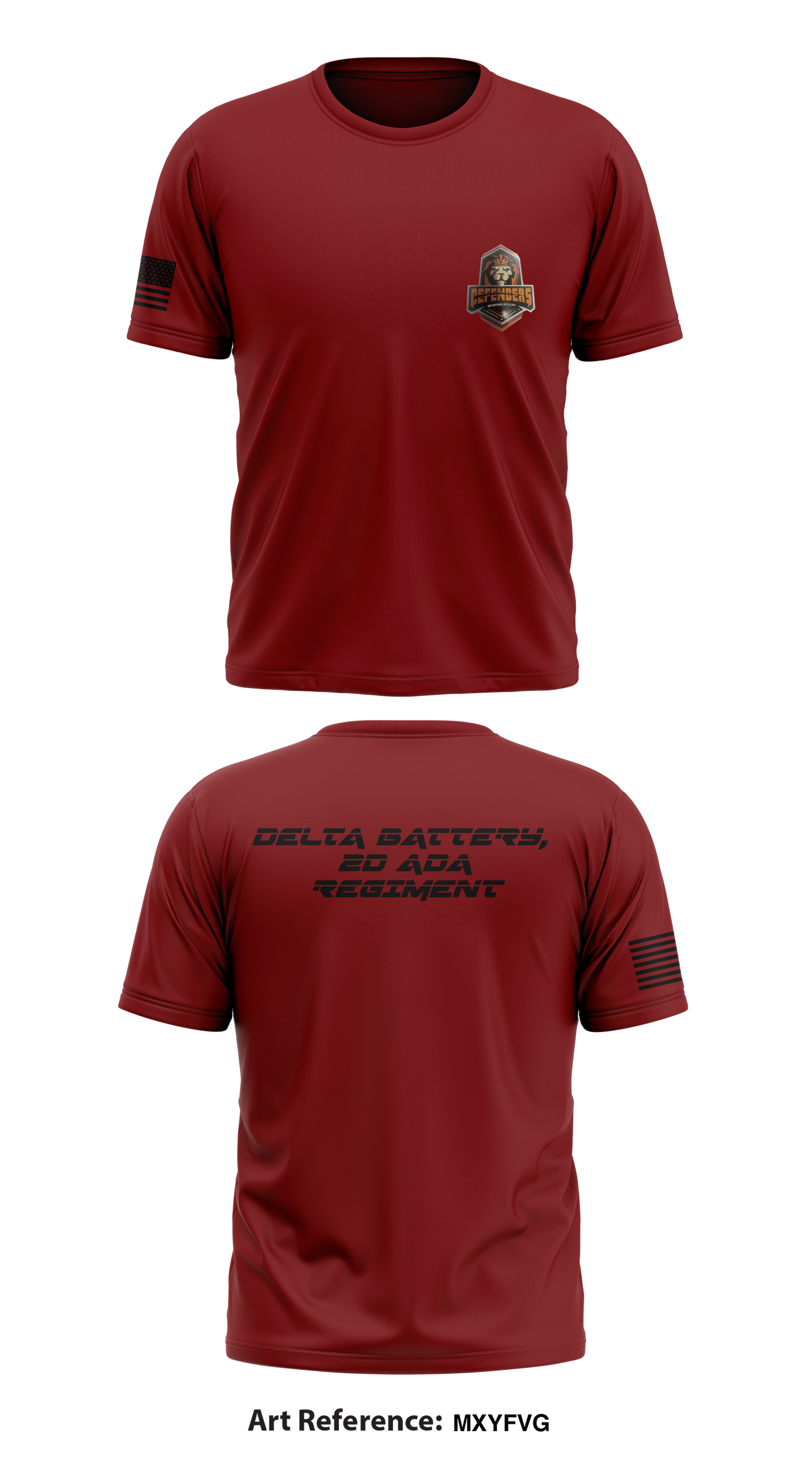 Delta Battery, 2D ADA Regiment Store 1 Core Men's SS Performance Tee - mXyFVG