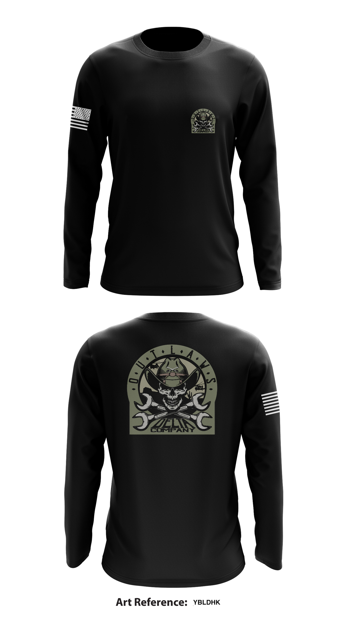 Delta company 2-227 AVN Store 1 Core Men's LS Performance Tee - yBLDHK