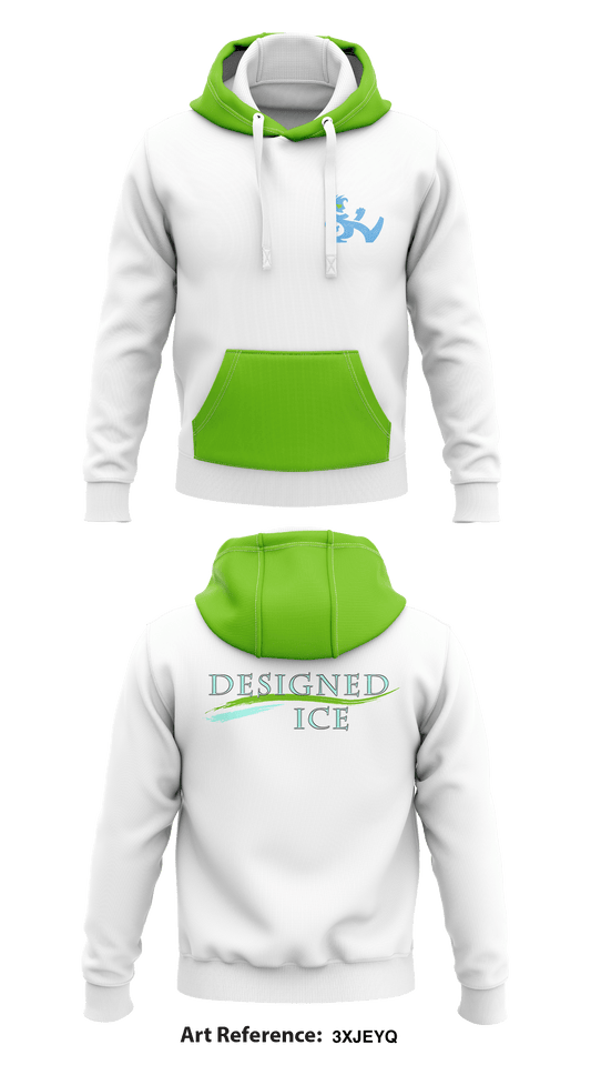 Designed Ice Store 1  Core Men's Hooded Performance Sweatshirt - 3Xjeyq