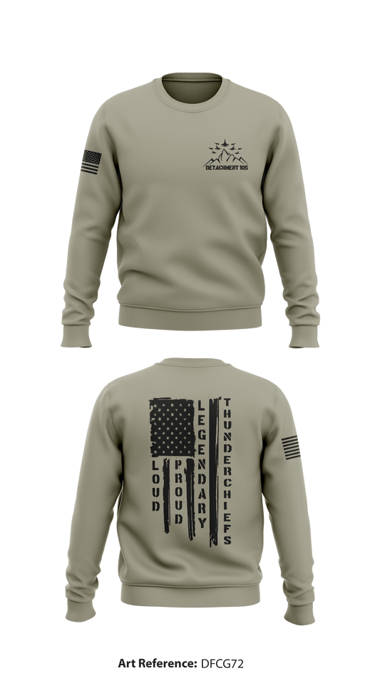 Detachment 105 Thunderchiefs Store 1 Core Men's Crewneck Performance Sweatshirt - Dfcg72