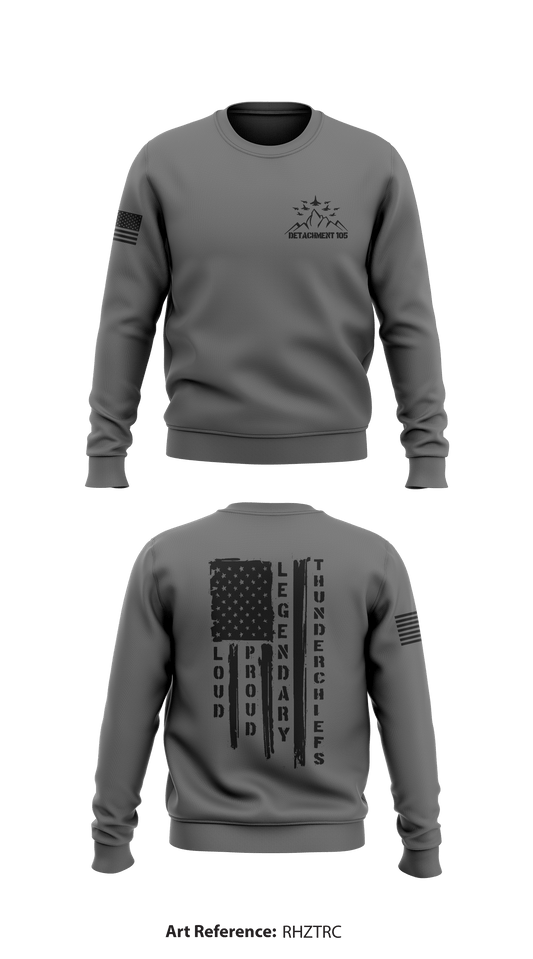 Detachment 105 Thunderchiefs Store 1 Core Men's Crewneck Performance Sweatshirt - RhztRC