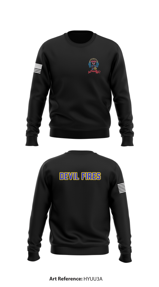 Brigade Fires, 1BCT 82nd Airborne Division Store 1 Core Men's Crewneck Performance Sweatshirt - hyuU3A