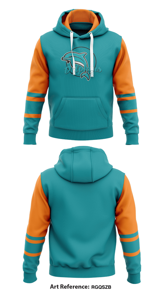Dolphins2  Core Men's Hooded Performance Sweatshirt - RGQsZb