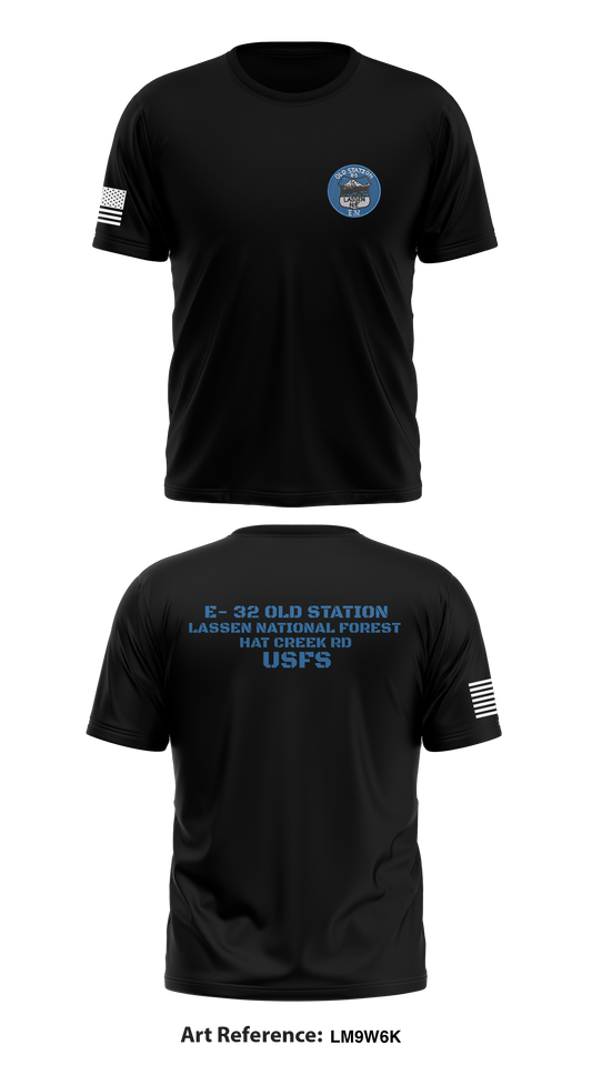 E- 32 Old Station, Lassen National Forest USFS Store 1 Core Men's SS Performance Tee - LM9W6k