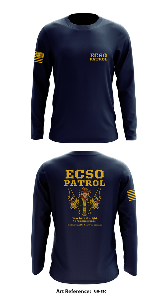 ECSO patrol Store 1 Core Men's LS Performance Tee - U9n8sC