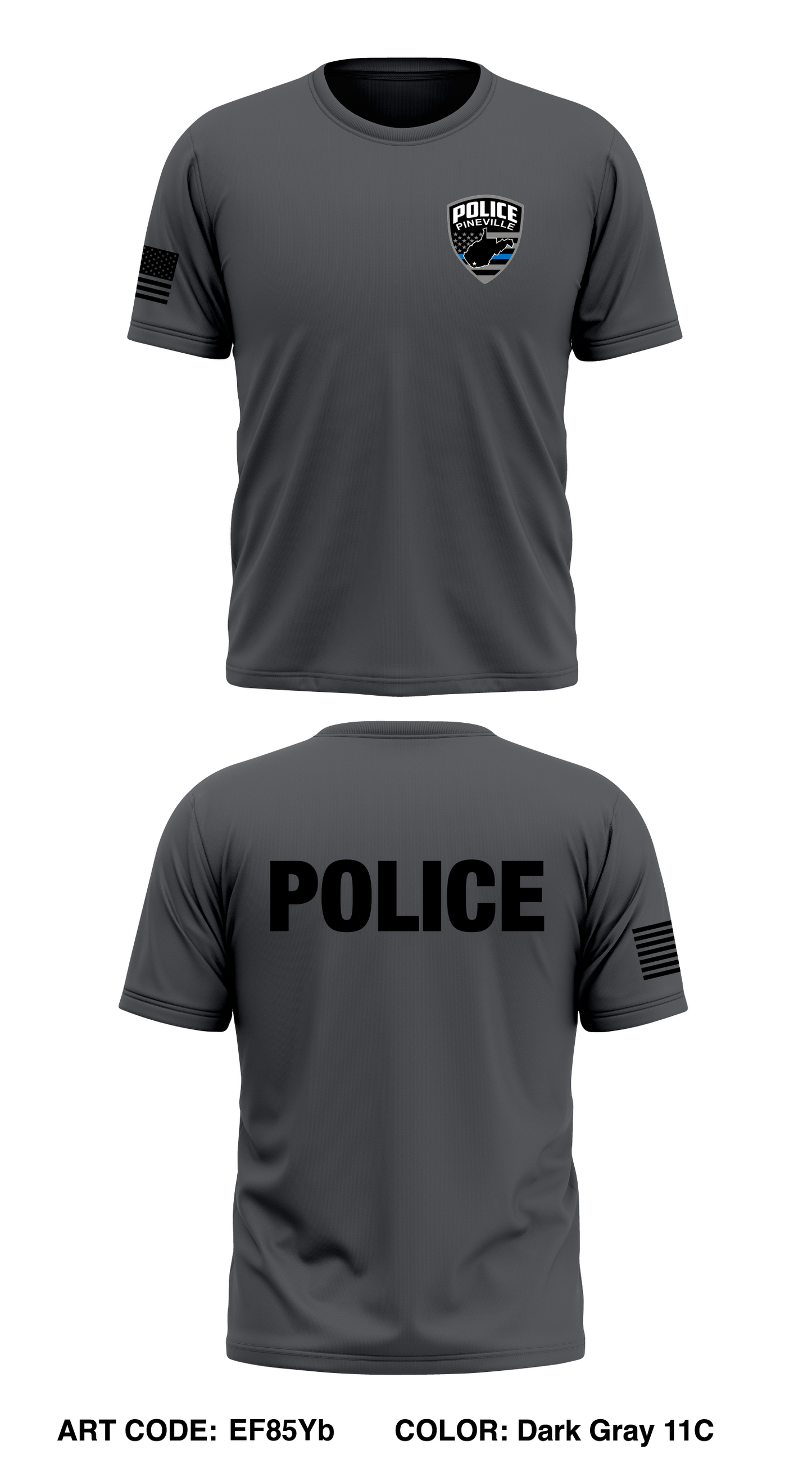Pineville Police Department Core Men's SS Performance Tee - EF85Yb