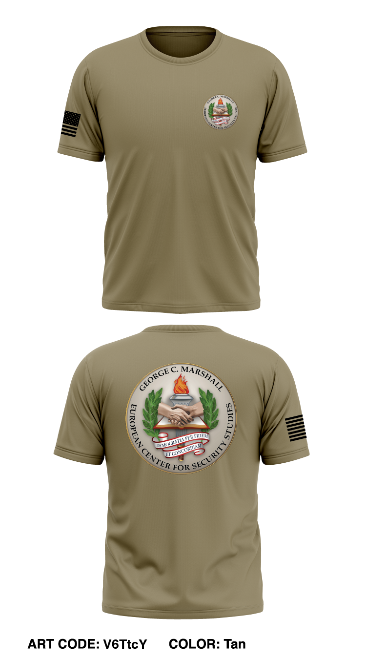 European Center for Security Studies Core Men's SS Performance Tee - V6TtcY