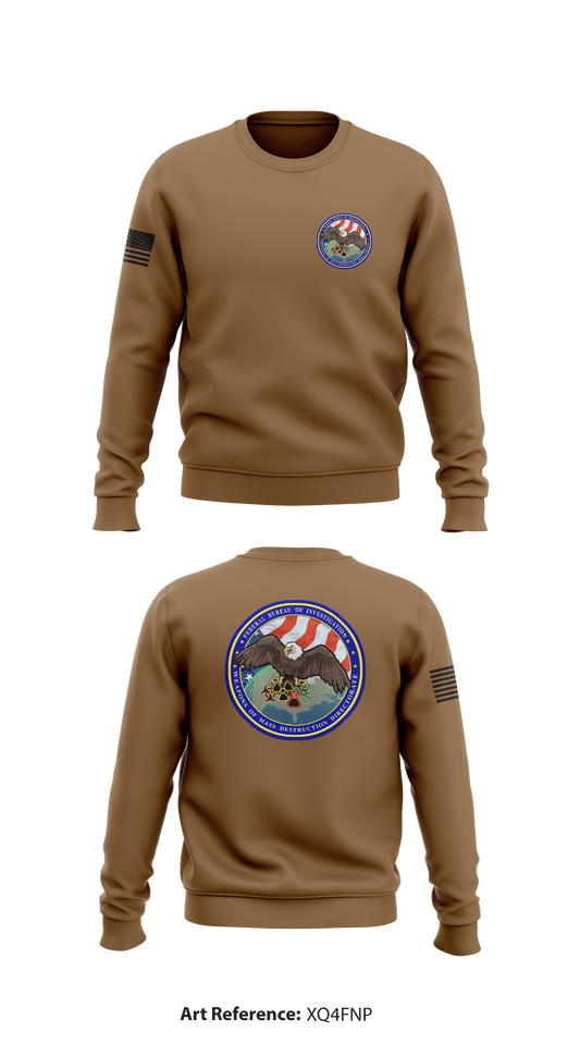 FBI Store 1 Core Men's Crewneck Performance Sweatshirt - xq4Fnp