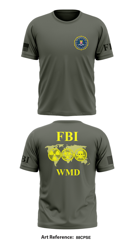 FBI Store 1 Core Men's SS Performance Tee - 88CPSE