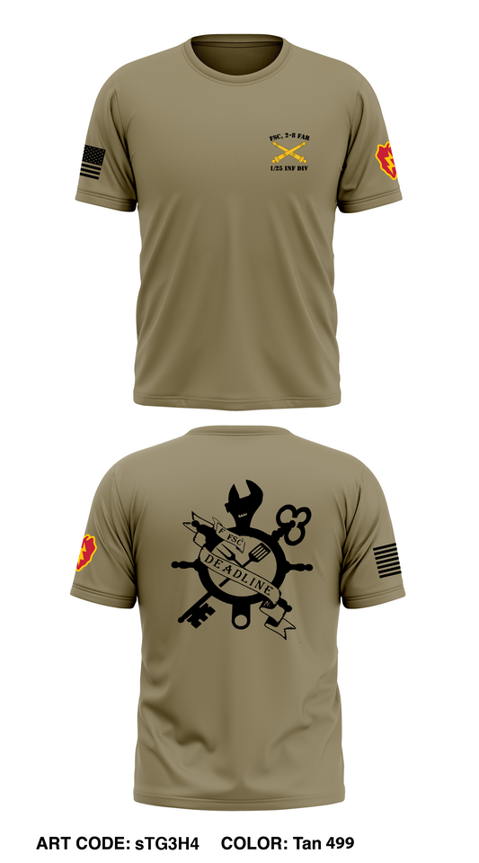 F Co, 2-8 FAR , 1/25 Inf Div Store 1 Core Men's SS Performance Tee - sTG3H4