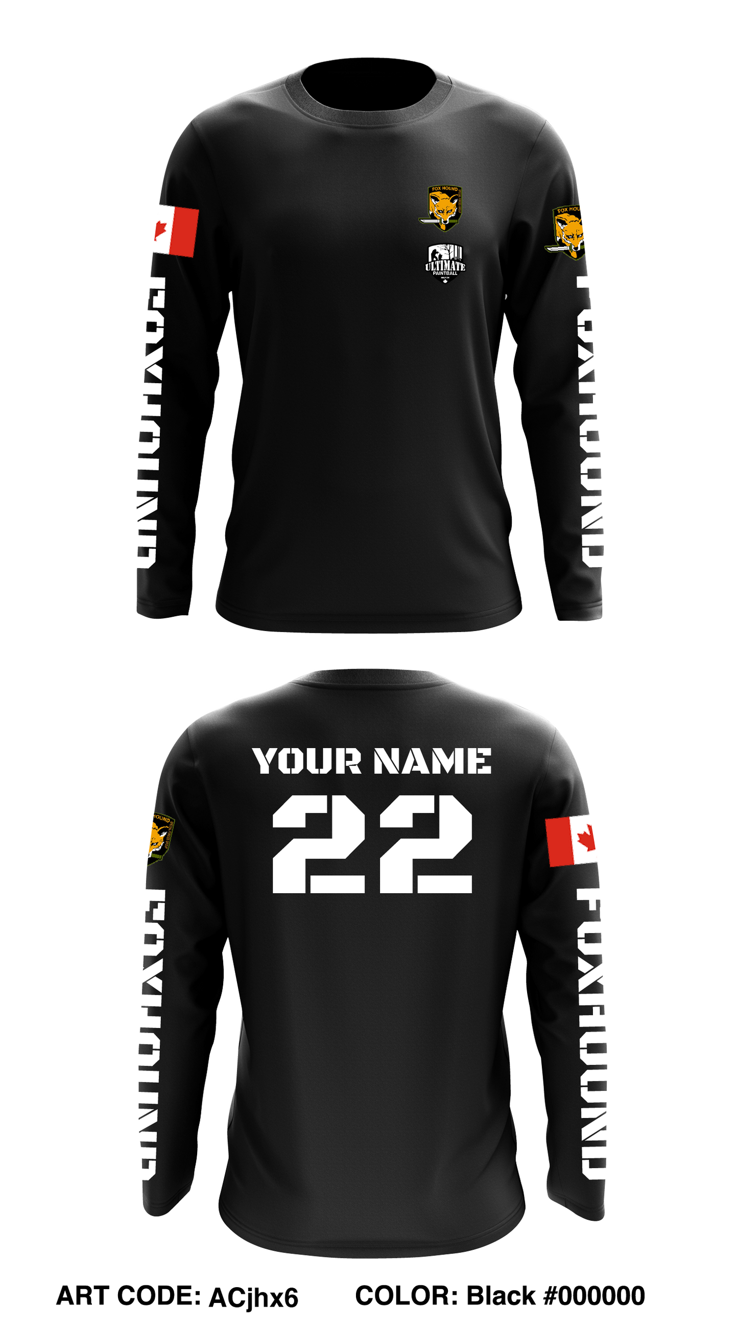 FOX HOUND PAINTBALL Store 1 Core Men's LS Performance Tee - ACjhx6