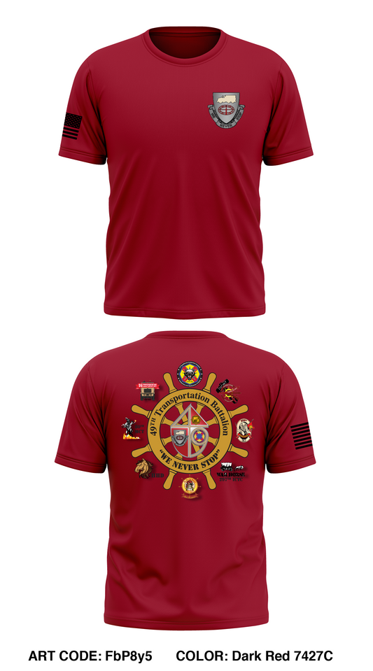 49TH Transportation Battalion Core Men's SS Performance Tee - FbP8y5