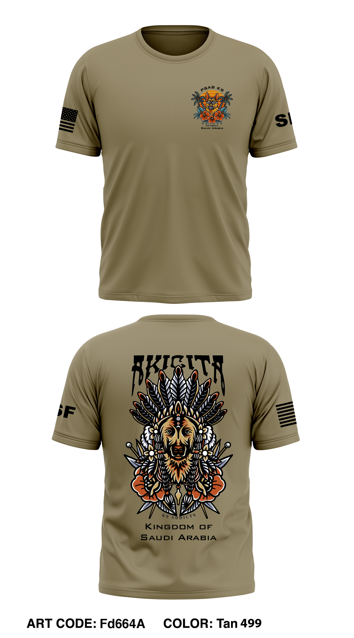 PSAB K9 Core Men's SS Performance Tee - Fd664A