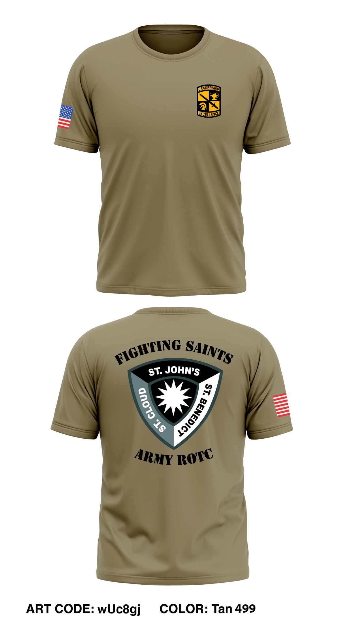 Fighting Saints Battalion Army ROTC  Store 1 Core Men's SS Performance Tee - wUc8gj