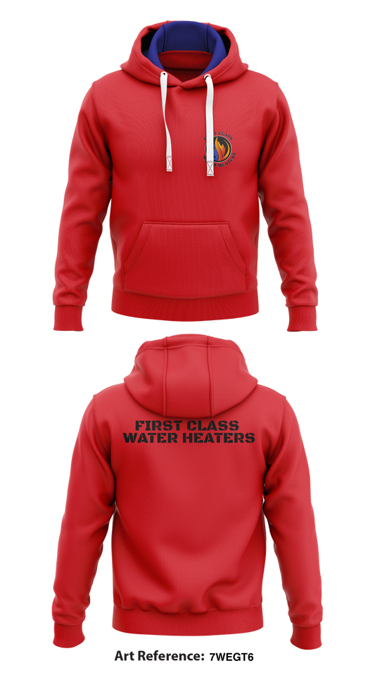 First Class Water Heaters Core Men's Hooded Performance Sweatshirt - 7WEGT6