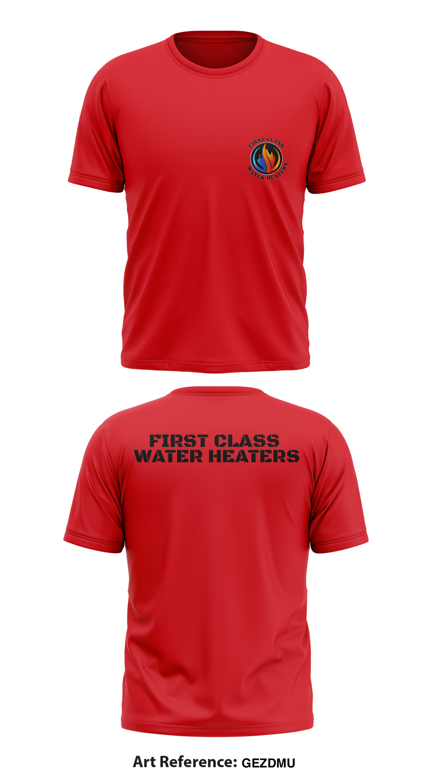 First Class Water Heaters Core Men's SS Performance Tee - gezDmu