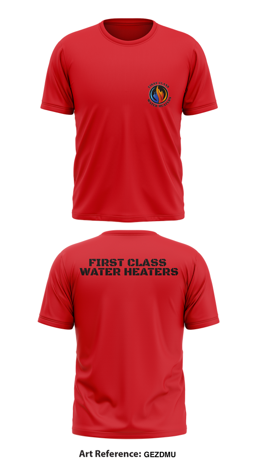 First Class Water Heaters Core Men's SS Performance Tee - gezDmu