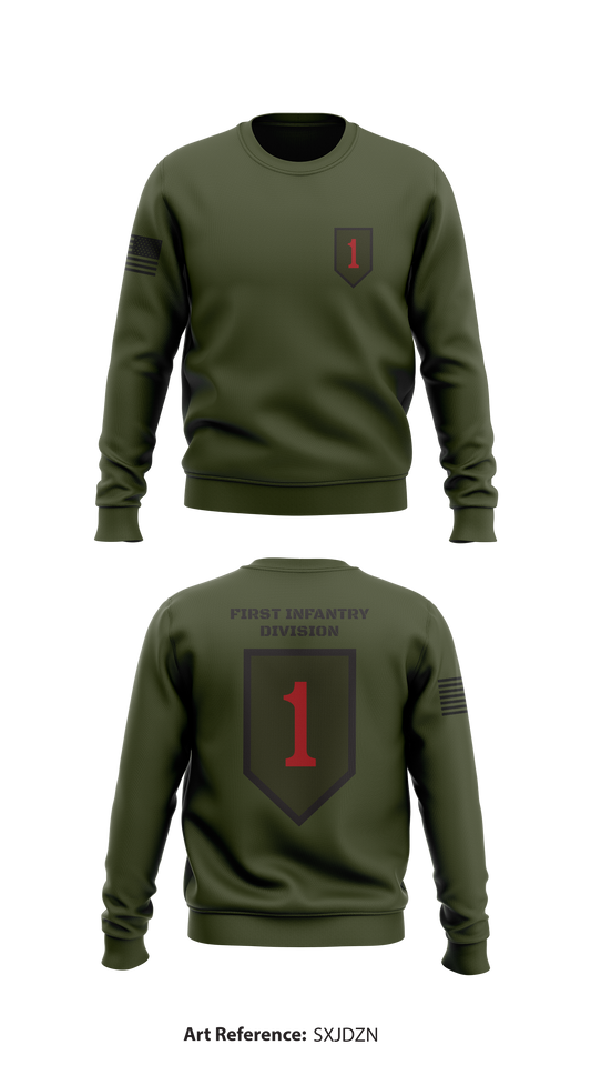First Infantry division Store 1 Core Men's Crewneck Performance Sweatshirt - SXJDzN