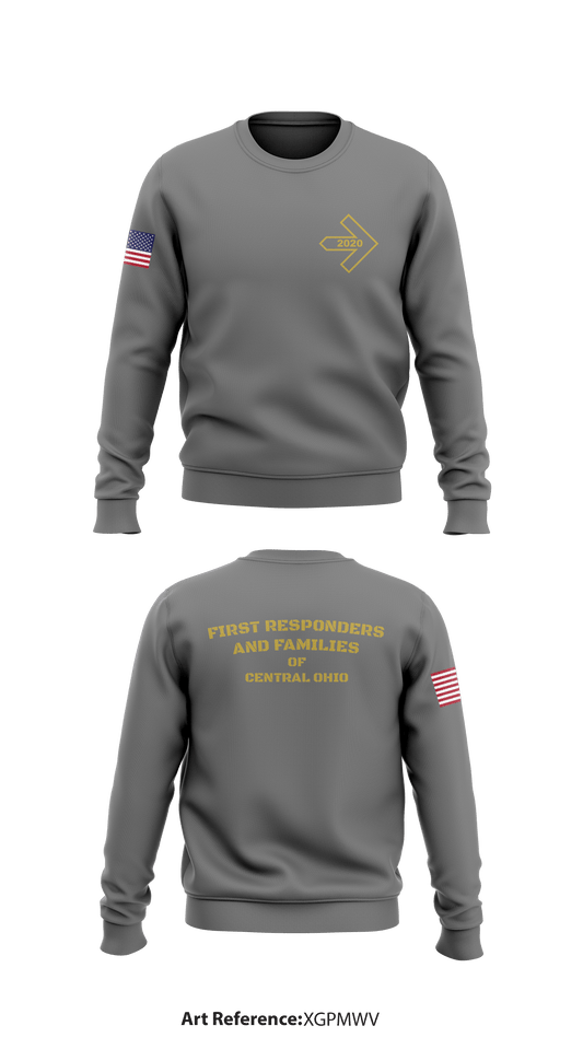 First Responders and Families of Central Ohio Store 1 Core Men's Crewneck Performance Sweatshirt - xgPMwv