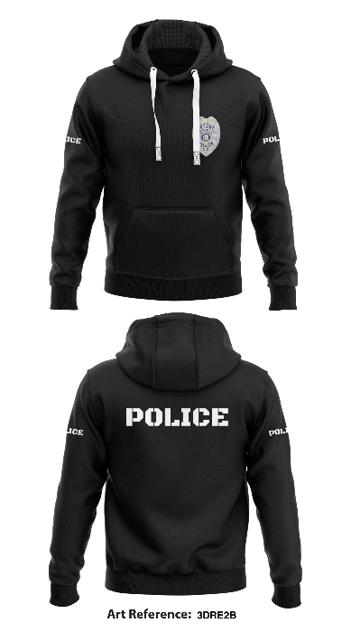Franklin Police Department Core Men's Hooded Performance Sweatshirt - 3dRe2b