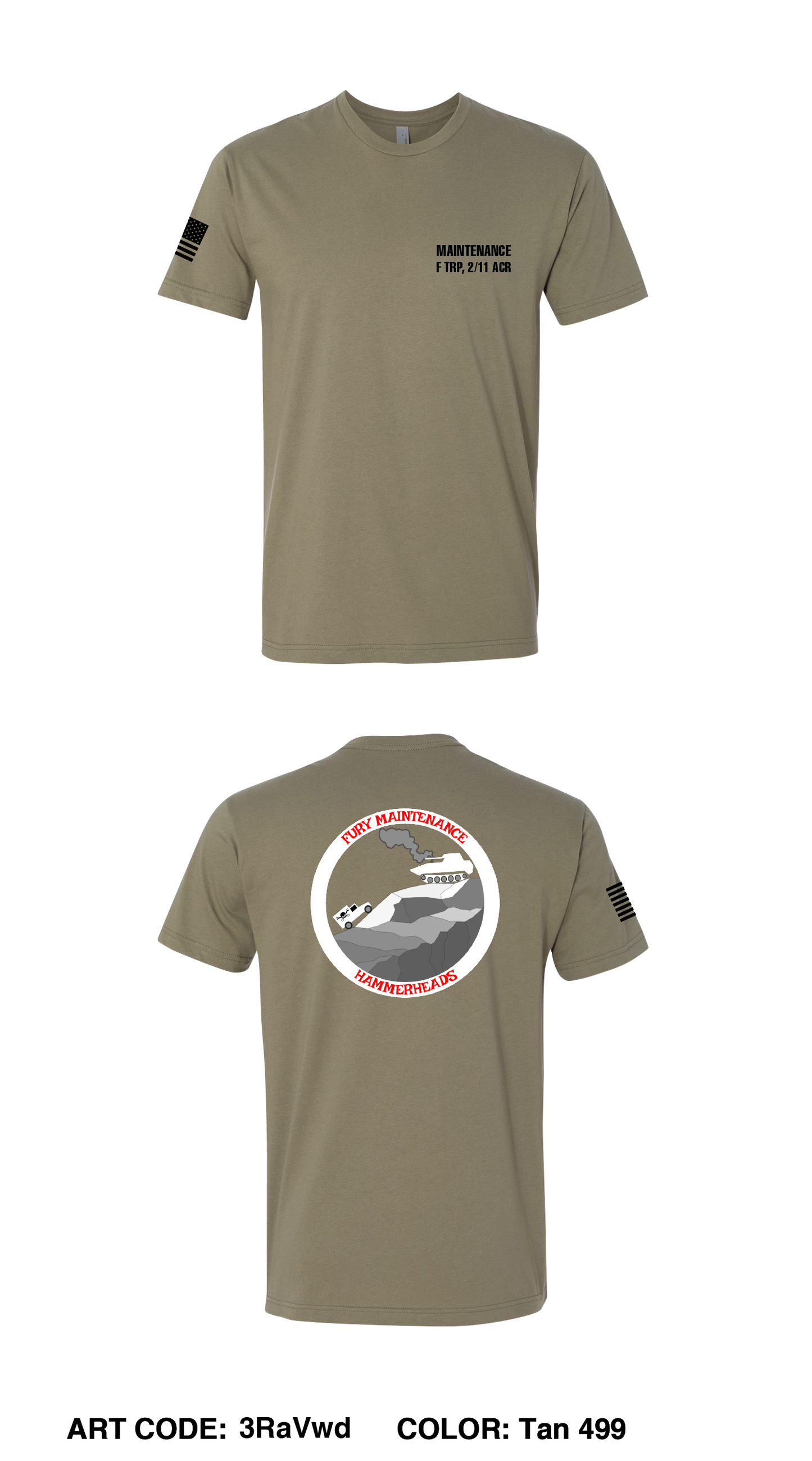 Fury Maintenance, 2/11TH ACR Comfort Unisex Cotton SS Tee - 3RaVwd