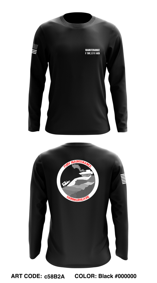 Fury Maintenance, 211TH ACR Core Men's LS Performance Tee - c58B2A