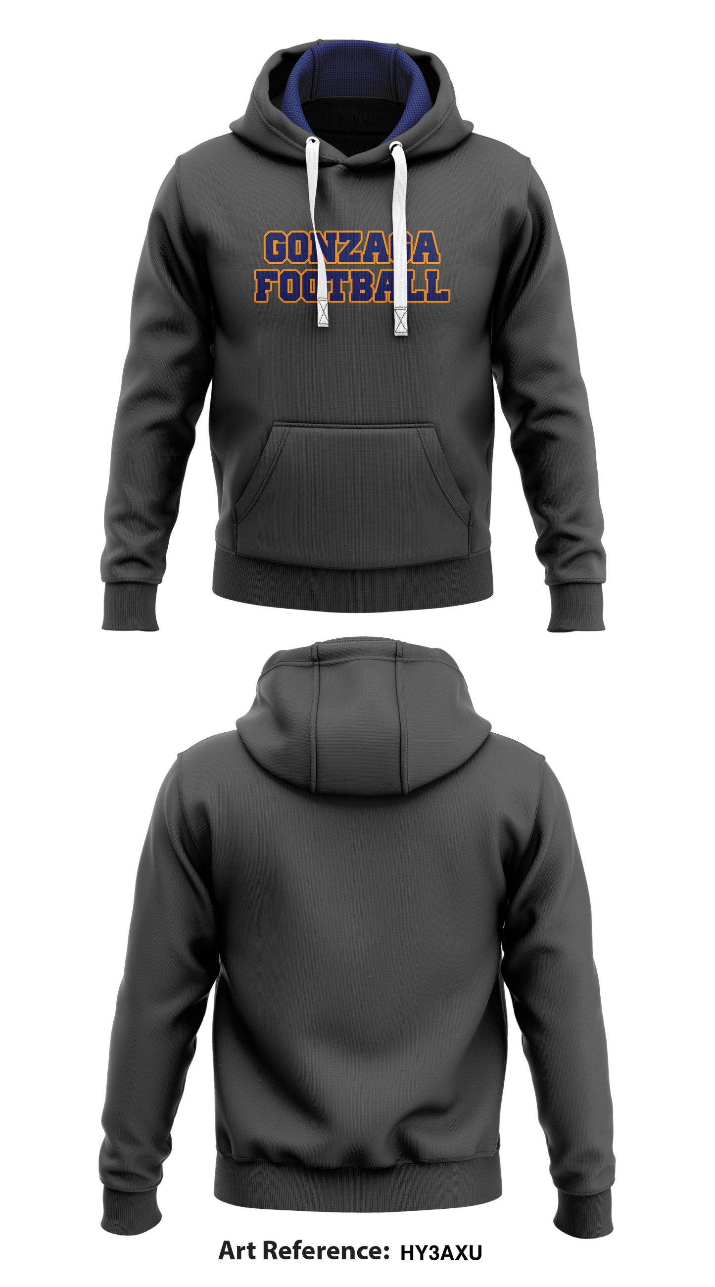 Gonzaga Football2  Core Men's Hooded Performance Sweatshirt - hy3AXU