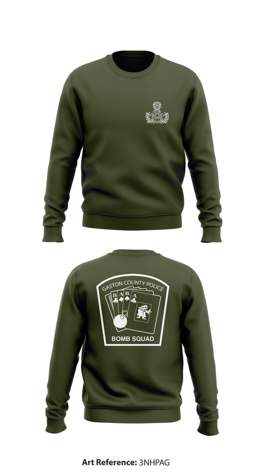 Gaston County Police Bomb Squad Store 1 Core Men's Crewneck Performance Sweatshirt - 3NhpaG