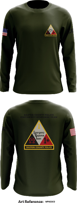 Gaston County Police Emergency Response Team Store 1 Core Men's LS Performance Tee - npaDXD