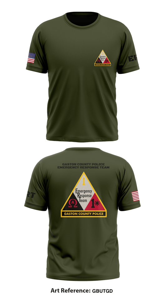 Gaston County Police Emergency Response Team Store 1 Core Men's SS Performance Tee - GButgd