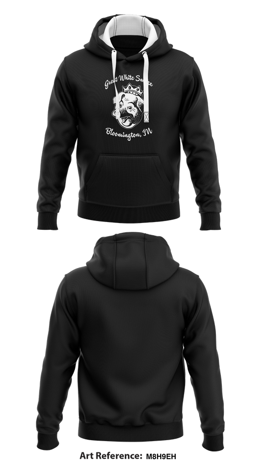 Great White Smoke  Core Men's Hooded Performance Sweatshirt - M8h9eh