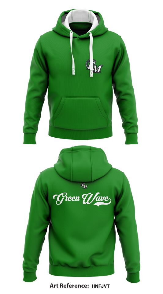 Green wave  Store 1  Core Men's Hooded Performance Sweatshirt - HnfjVT