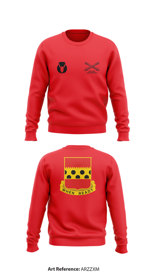 HQ 1-194 Field Artillery Store 1 Core Men's Crewneck Performance Sweatshirt - aRZzXM