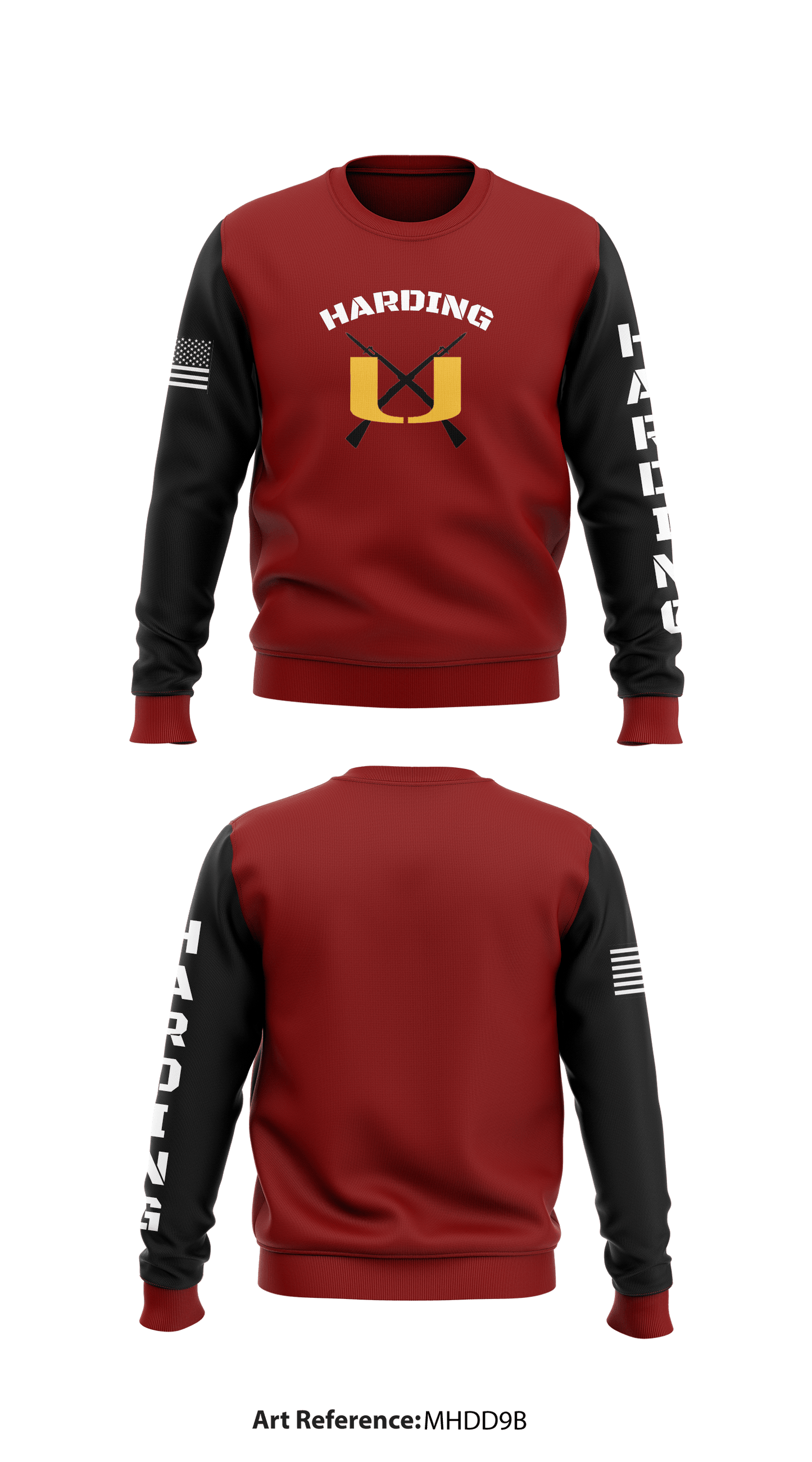 HUHS JROTC Store 2 Core Men's Crewneck Performance Sweatshirt - mHdD9B