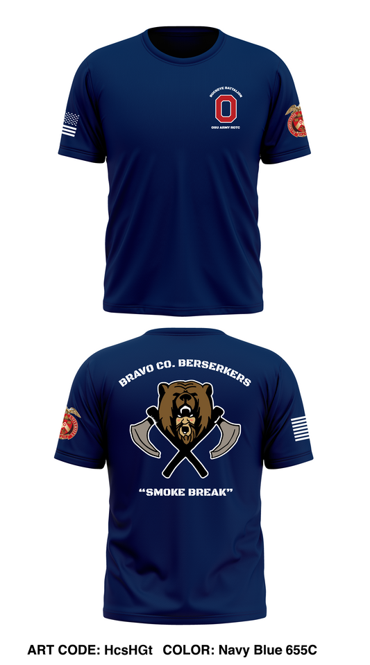 B Co Buckeye Battalion Army ROTC Store 1 Core Men's SS Performance Tee - HcsHGt