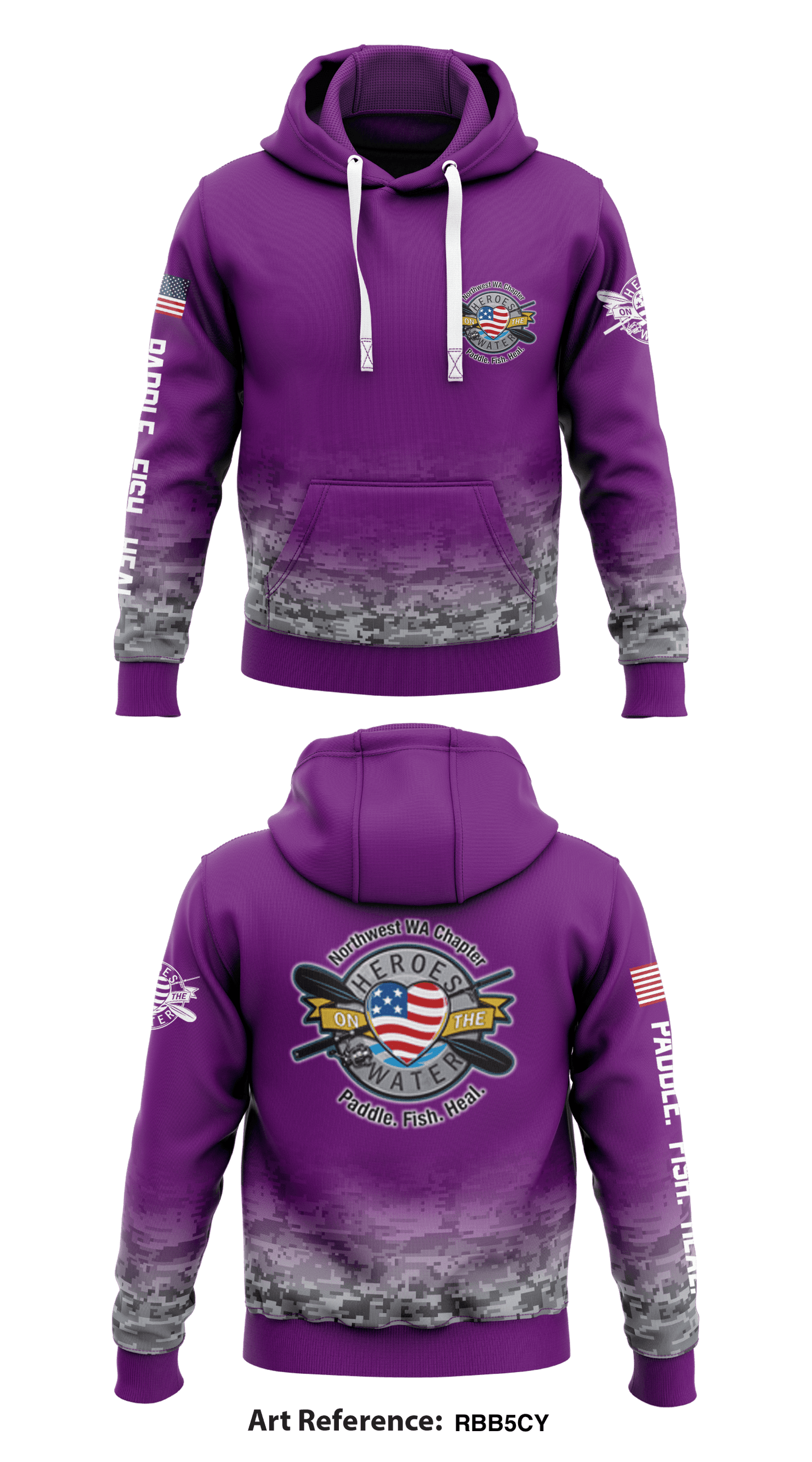 Heroes On the Water Northwest WA Chapter Store 1  Core Men's Hooded Performance Sweatshirt - rbB5Cy