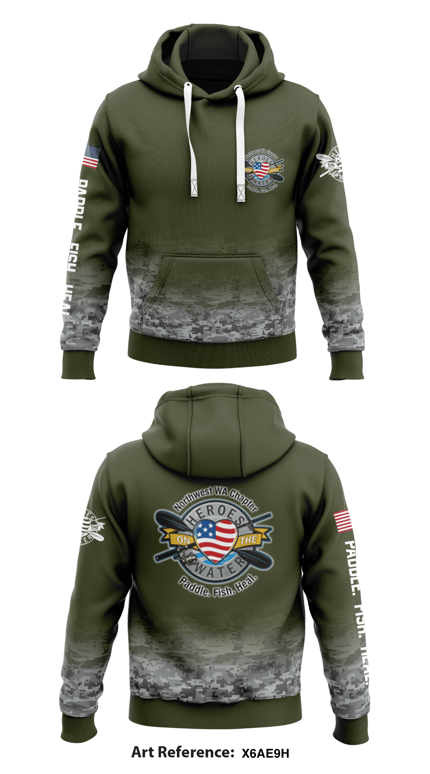 Heroes On the Water Northwest WA Chapter Store 1  Core Men's Hooded Performance Sweatshirt - x6Ae9h