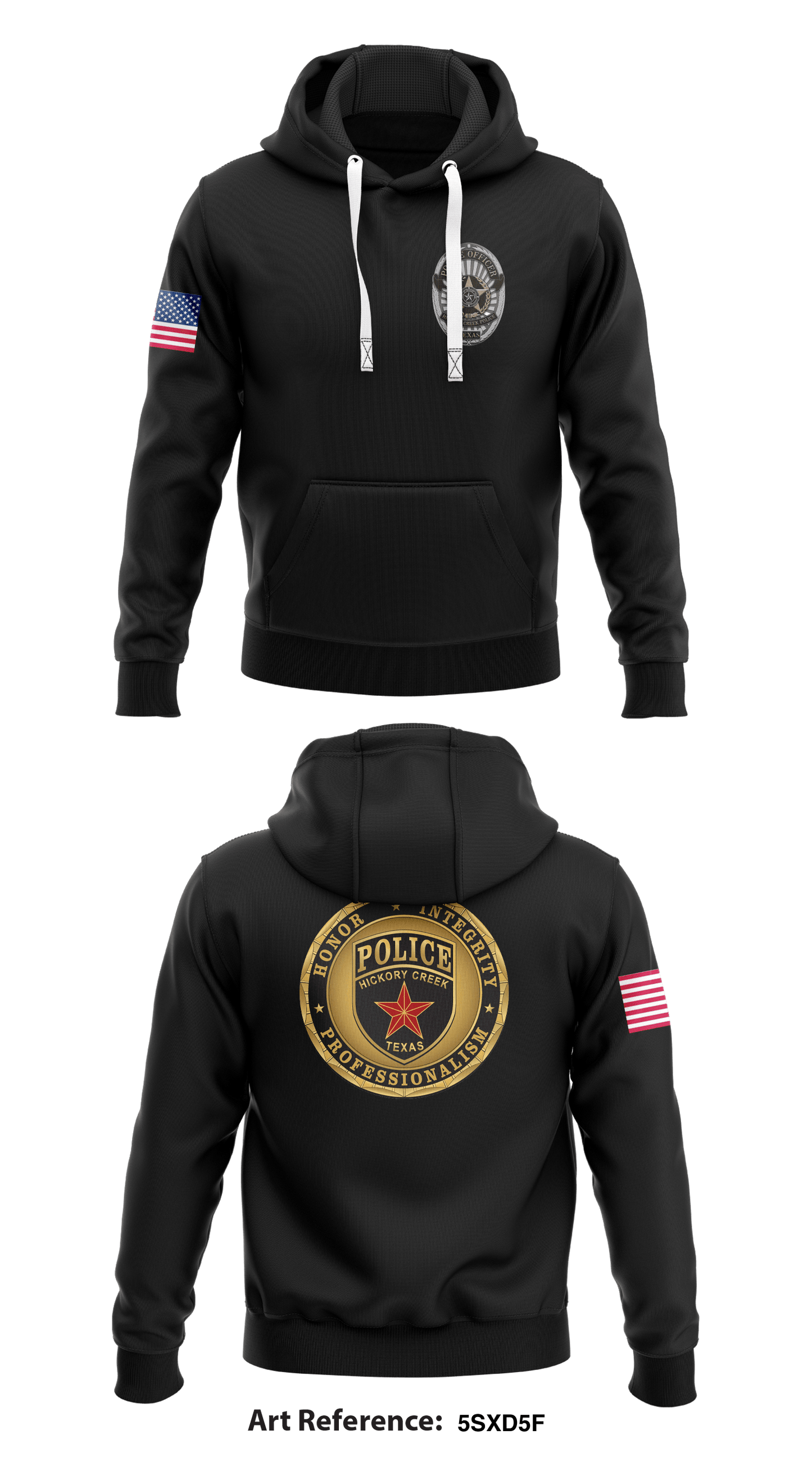 Hickory Creek Police  Core Men's Hooded Performance Sweatshirt - 5SXD5f