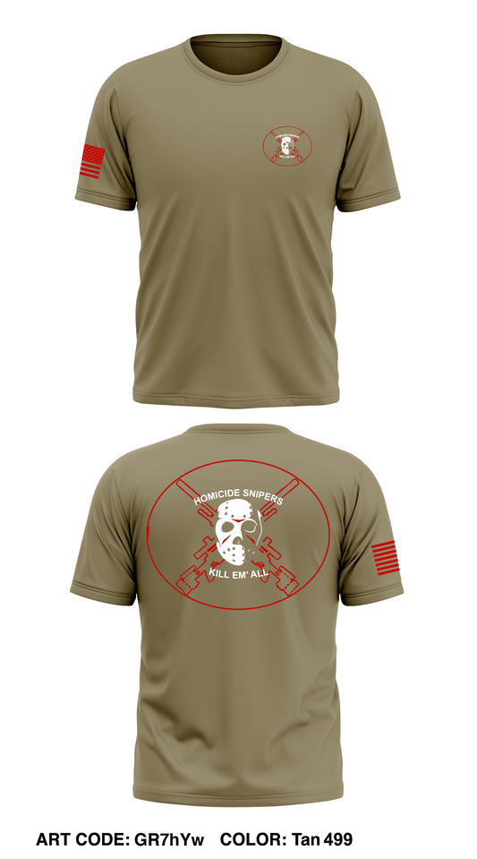 Homocide Snipers, HHT, 4/3CR Store 1 Core Men's SS Performance Tee - GR7hYw