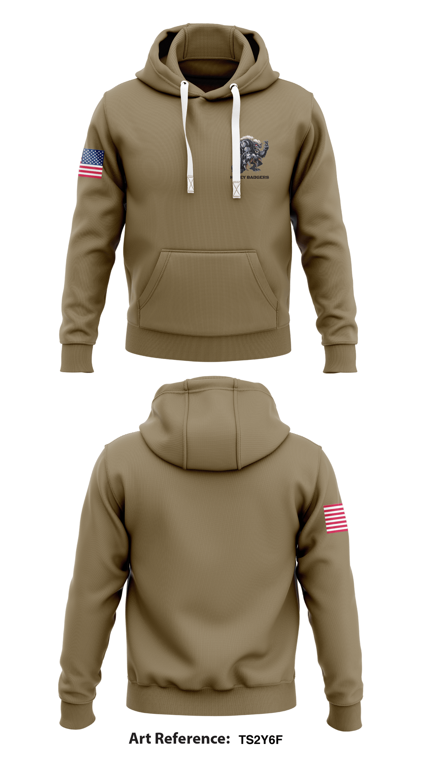 Honey Badgers1  Core Men's Hooded Performance Sweatshirt - TS2y6F