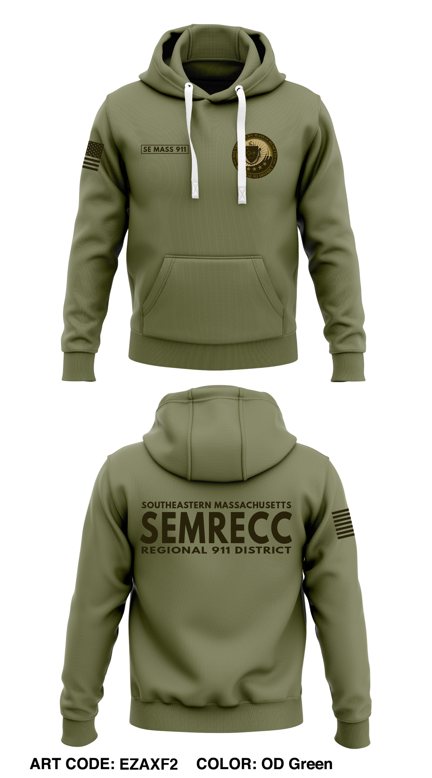 SEMRECC  Core Men's Hooded Performance Sweatshirt - EZAXF2