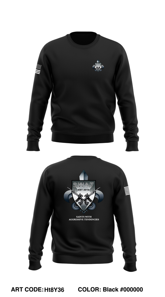 Krewe of SWAT Core Men's Crewneck Performance Sweatshirt - Ht8Y36