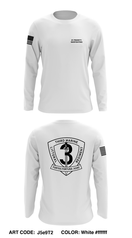 3D Marine Littoral Regiment Core Men's LS Performance Tee - J5e9T2