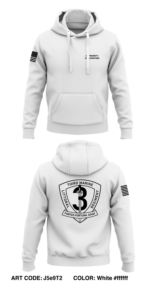 3D Marine Littoral Regiment  Core Men's Hooded Performance Sweatshirt - J5e9T2