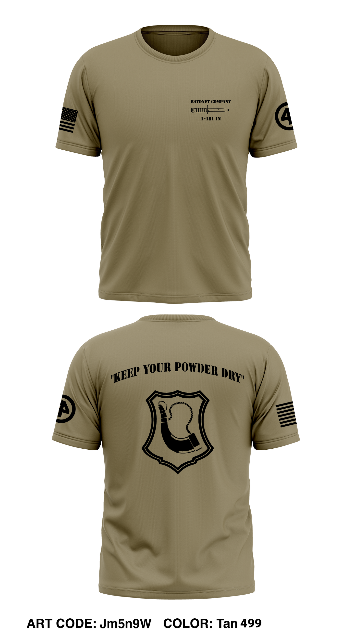 B Co 1-181 IN Core Men's SS Performance Tee - Jm5n9W