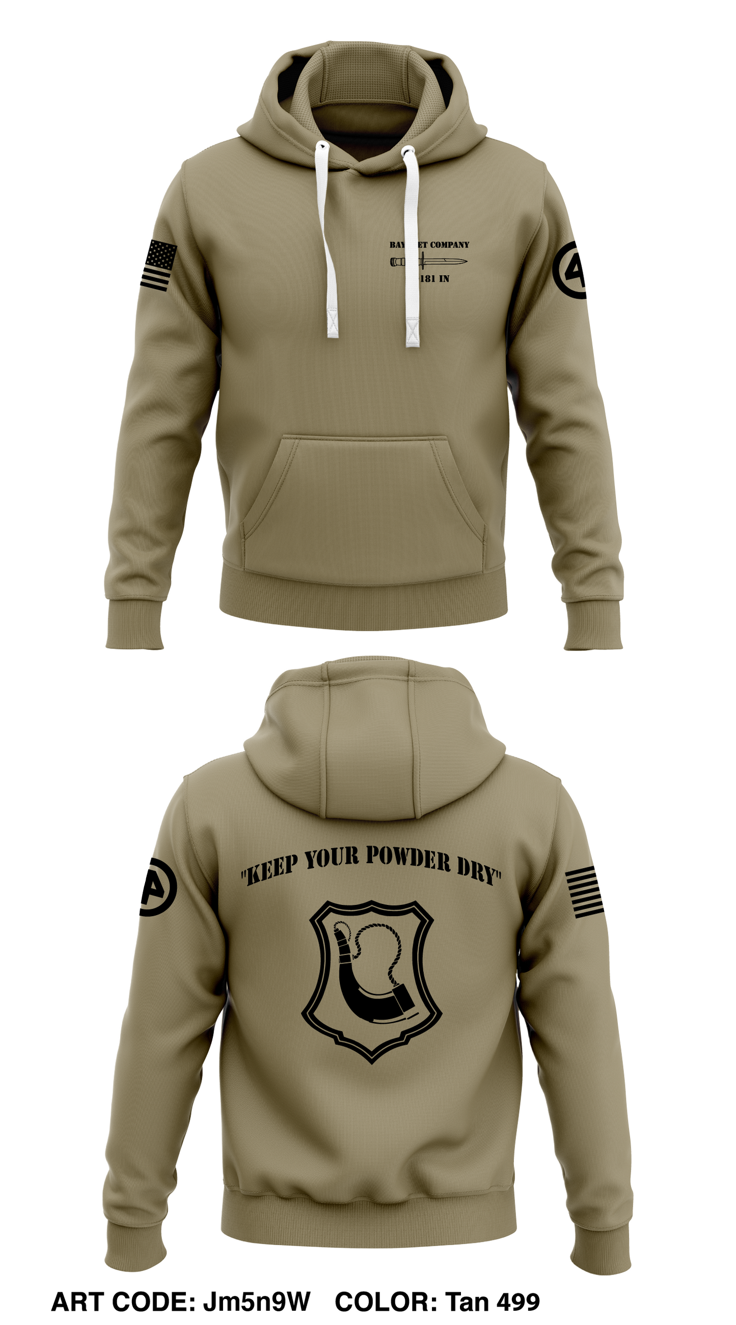 B Co 1-181 IN  Core Men's Hooded Performance Sweatshirt - Jm5n9W