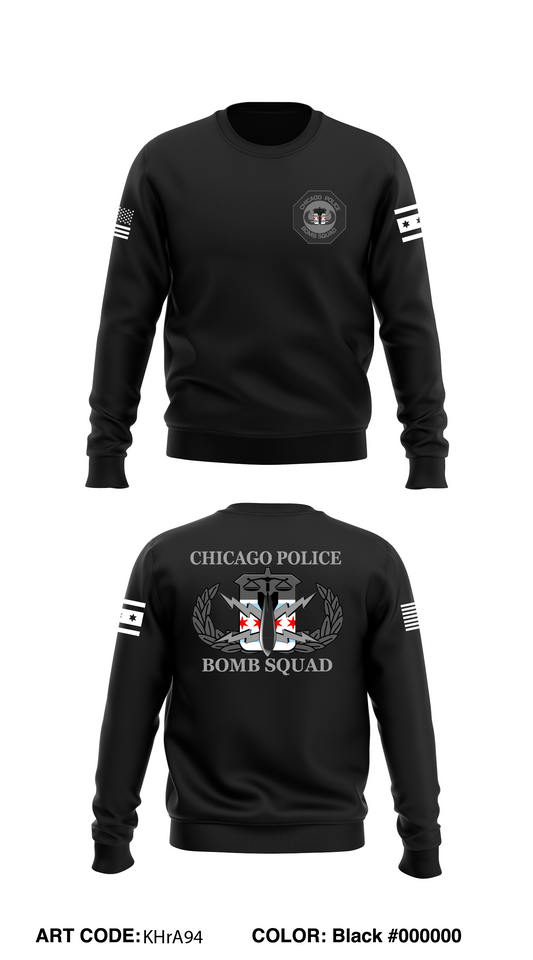 Chicago Bomb Squad Store 1 Core Men's Crewneck Performance Sweatshirt - KHrA94