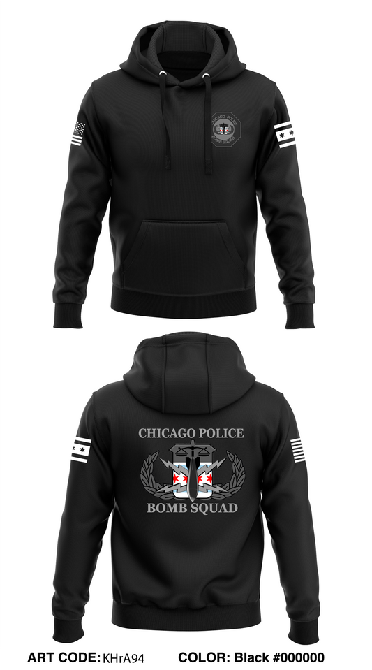 Chicago Bomb Squad Store 1 Core Men's Hooded Performance Sweatshirt - KHrA94