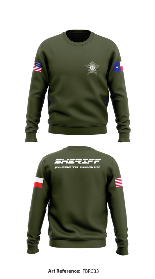 Kleberg county  Store 1 Core Men's Crewneck Performance Sweatshirt - FBRc33