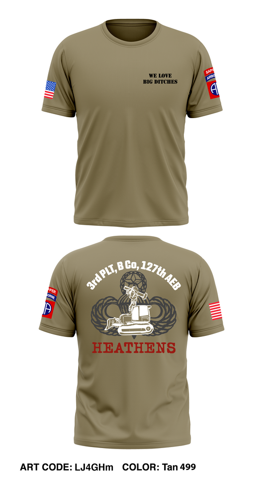 Heathens 127th AEB Core Men's SS Performance Tee - LJ4GHm